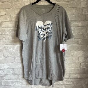 NWT Hallmark Women’s T-Shirt, “ Hallmark Channel Is My Love Language” XXL